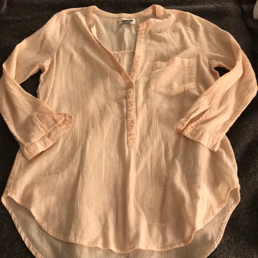 ⭐️Old Navy Sheer Pink Tunic - Size M